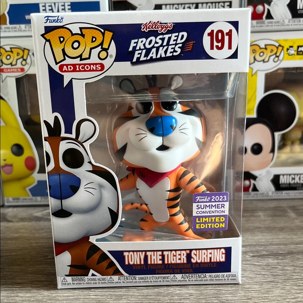 Funko Pop Ad Icons Tony the Tiger Surfing with Orange and Black